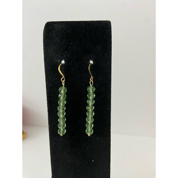 green bead earrings - Picture 1 of 4